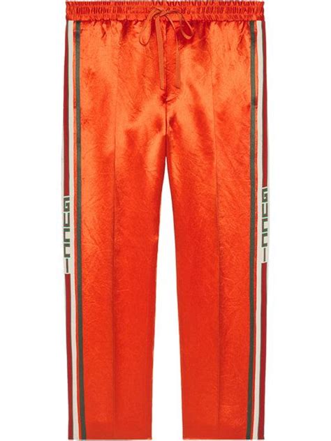 gucci orange pants|gucci track pants women's.